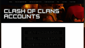 What Clashofclansaccount.com website looked like in 2018 (6 years ago)