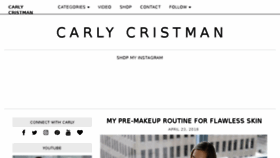 What Carlycristman.com website looked like in 2018 (5 years ago)