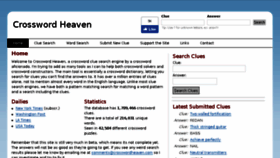 What Crosswordheaven.net website looked like in 2018 (6 years ago)
