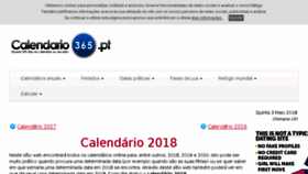 What Calendario-365.pt website looked like in 2018 (6 years ago)
