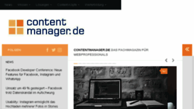 What Contentmanager.de website looked like in 2018 (6 years ago)
