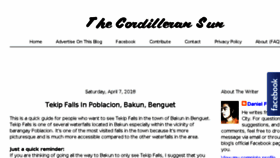 What Cordilleransun.com website looked like in 2018 (6 years ago)