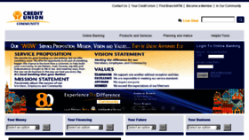 What Communitycu.ca website looked like in 2018 (7 years ago)