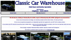 What Classiccarwarehouse.co.uk website looked like in 2018 (6 years ago)