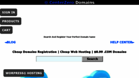 What Centerzero.com website looked like in 2018 (5 years ago)