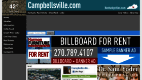 What Campbellsville.com website looked like in 2018 (5 years ago)