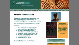 What Commasense.co.uk website looked like in 2018 (6 years ago)