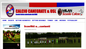 What Calciocanegrate.it website looked like in 2018 (6 years ago)