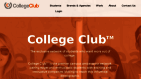 What Collegeclub.com website looked like in 2018 (6 years ago)