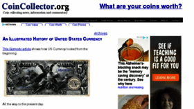 What Coincollector.org website looked like in 2018 (6 years ago)