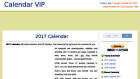 What Calendarvip.com website looked like in 2018 (6 years ago)