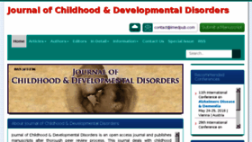 What Childhood-developmental-disorders.imedpub.com website looked like in 2018 (6 years ago)
