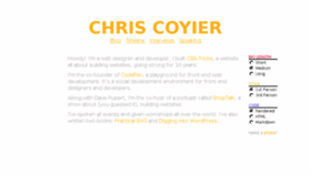 What Chriscoyier.net website looked like in 2018 (5 years ago)