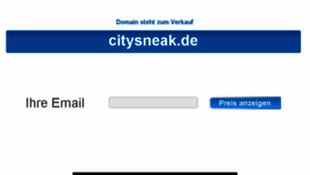 What Citysneak.de website looked like in 2018 (5 years ago)
