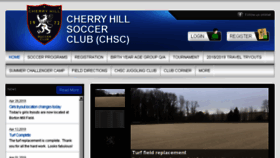 What Cherryhillsoccer.com website looked like in 2018 (5 years ago)