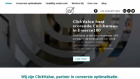 What Clickvalue.nl website looked like in 2018 (5 years ago)