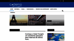 What Cadernodeviagem.com website looked like in 2018 (6 years ago)