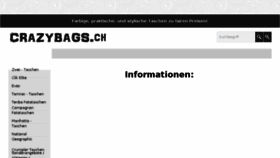 What Crazybags.ch website looked like in 2018 (6 years ago)