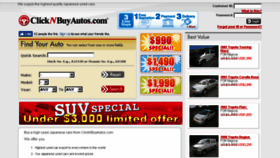 What Clicknbuyautos.com website looked like in 2018 (5 years ago)