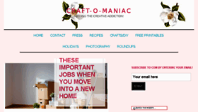What Craft-o-maniac.com website looked like in 2018 (5 years ago)