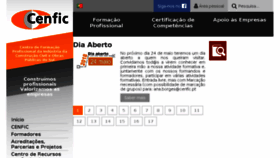What Cenfic.pt website looked like in 2018 (5 years ago)