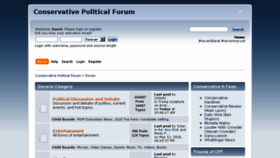 What Conservativepoliticalforum.com website looked like in 2018 (5 years ago)