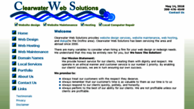 What Clearwaterwebsolutions.com website looked like in 2018 (5 years ago)