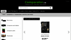 What Comparator.ca website looked like in 2018 (5 years ago)