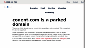 What Conent.com website looked like in 2018 (5 years ago)
