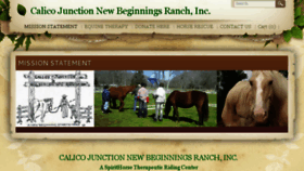 What Calicojunctionnewbeginningsranch.org website looked like in 2018 (5 years ago)
