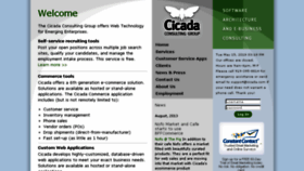 What Cicada.com website looked like in 2018 (7 years ago)