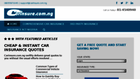 What Carinsure.com.ng website looked like in 2018 (5 years ago)