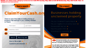 What Claimyourcash.org website looked like in 2018 (7 years ago)