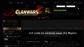What Clanwars.cc website looked like in 2018 (5 years ago)