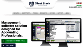 What Clienttrack.ca website looked like in 2018 (5 years ago)