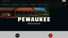 What Cityofpewaukee.us website looked like in 2018 (5 years ago)