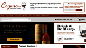 What Cognac.com website looked like in 2018 (5 years ago)