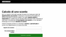 What Calcolosconto.it website looked like in 2018 (5 years ago)