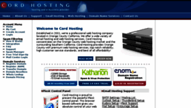 What Cordhosting.com website looked like in 2018 (5 years ago)