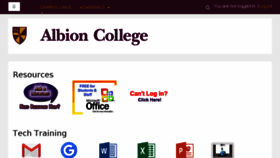 What Courses.albion.edu website looked like in 2018 (5 years ago)