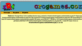 What Crogames.com website looked like in 2018 (5 years ago)