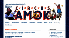 What Circusamok.org website looked like in 2018 (6 years ago)