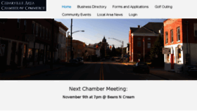 What Cedarvillechamber.com website looked like in 2018 (6 years ago)