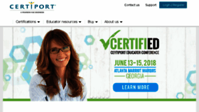 What Certiport.pearsonvue.com website looked like in 2018 (6 years ago)