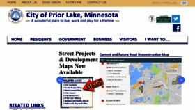 What Cityofpriorlake.com website looked like in 2018 (5 years ago)