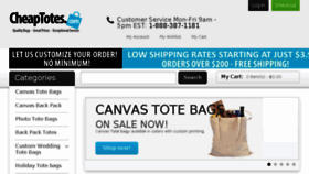 What Cheaptotes.com website looked like in 2018 (5 years ago)