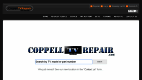 What Coppelltvrepair.com website looked like in 2018 (5 years ago)