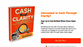 What Cashthroughclarity.com website looked like in 2018 (5 years ago)