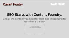 What Contentfoundry.net website looked like in 2018 (5 years ago)