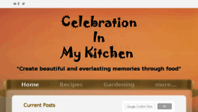 What Celebrationinmykitchen.com website looked like in 2018 (6 years ago)